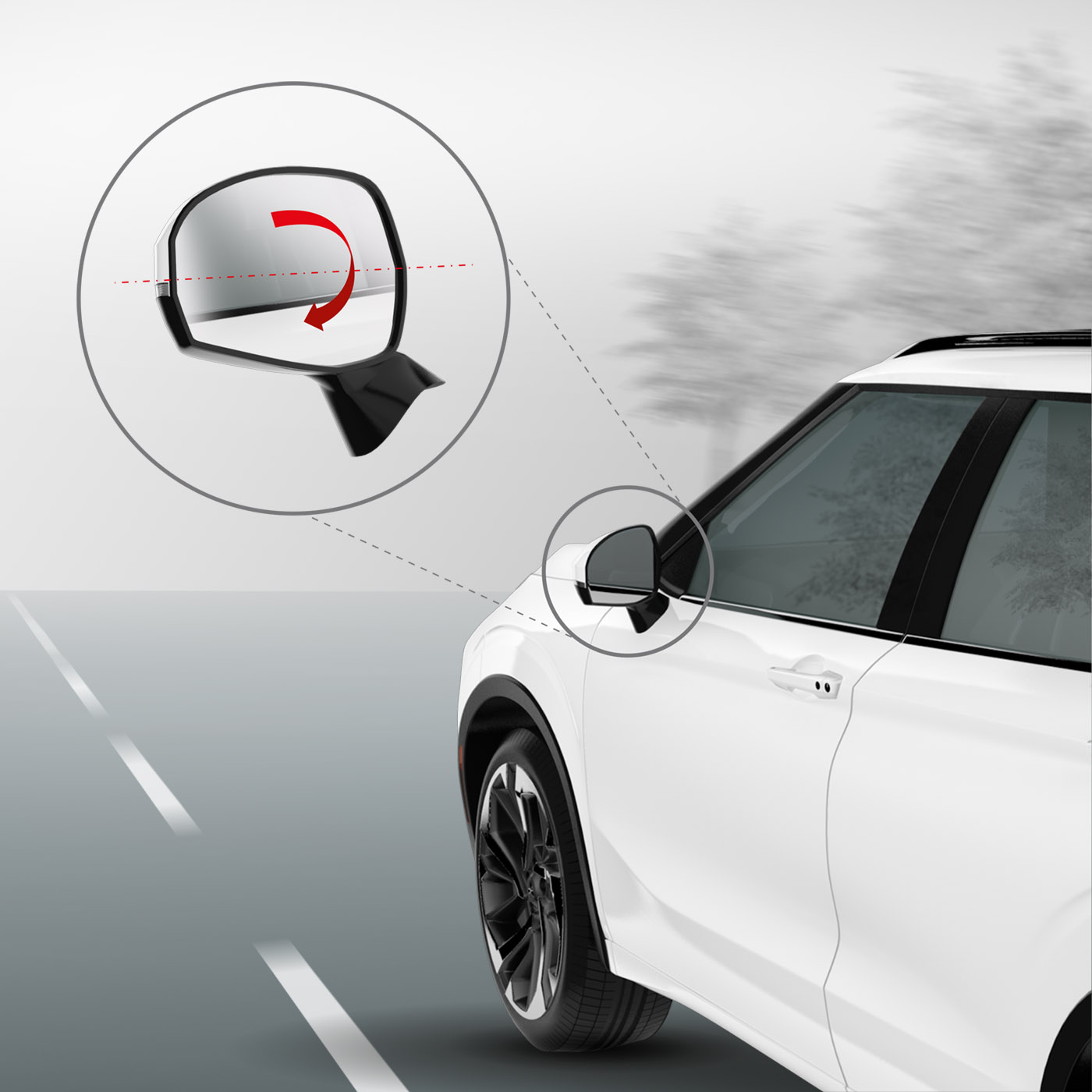 Дзеркала заднього виду з автоматичним нахилом